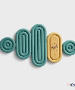 The Golden Triangle India Ciel Wall Clock - Green & Yellow