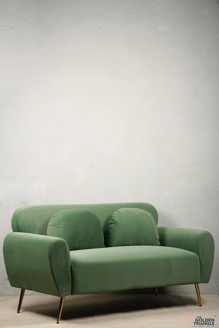 The Golden Triangle India Furniture Kenneth Two Seater Sofa - Green 4 The Golden Triangle India Furniture Kenneth Two Seater Sofa - Green