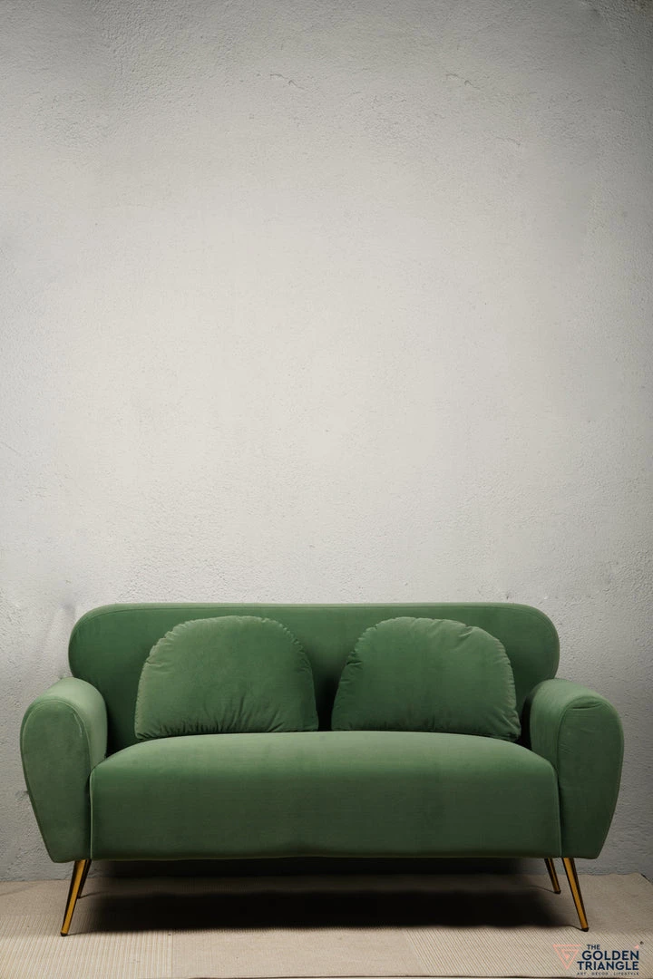 The Golden Triangle India Furniture Kenneth Two Seater Sofa - Green 3 The Golden Triangle India Furniture Kenneth Two Seater Sofa - Green