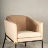 The-Golden-Triangle-India Furniture Juno Lounge Chair - Beige And Tan