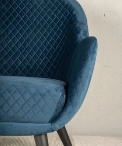 The Golden Triangle India Zenith Lounge Chair - Blue Furniture