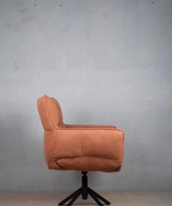 The Golden Triangle India Cooper Swivel Chair - Tan
