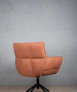 The Golden Triangle India Cooper Swivel Chair - Tan