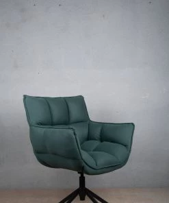 The Golden Triangle India Cooper Swivel Chair - Pine Green