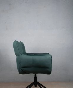 The Golden Triangle India Cooper Swivel Chair - Pine Green