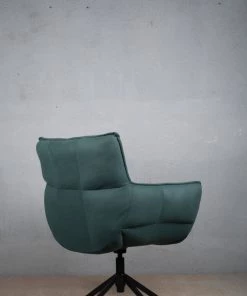 The Golden Triangle India Cooper Swivel Chair - Pine Green
