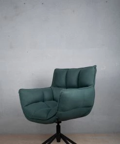 The Golden Triangle India Cooper Swivel Chair - Pine Green