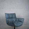 The Golden Triangle India Furniture Cooper Swivel Chair - Blue