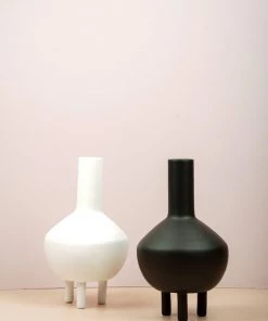 The Golden Triangle India Three Legged Vase - White Vases