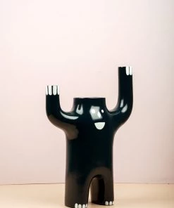 The Golden Triangle India Vases Happy Face Vase - Blue