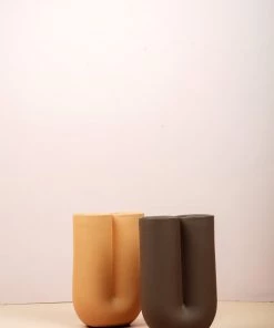 The Golden Triangle India Brown U Vase Vases