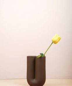 The Golden Triangle India Brown U Vase Vases