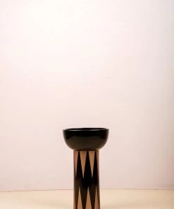 The Golden Triangle India Vases Bastien Ceramic Vase - Black & Bronze