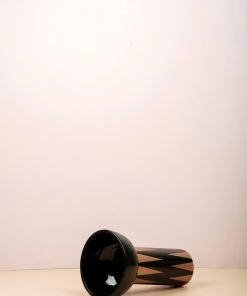 The Golden Triangle India Vases Bastien Ceramic Vase - Black & Bronze