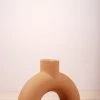 The Golden Triangle India Vases Tan Arch Vase - Inverted U