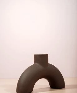 The Golden Triangle India Vases Brown Arch Vase - Inverted U