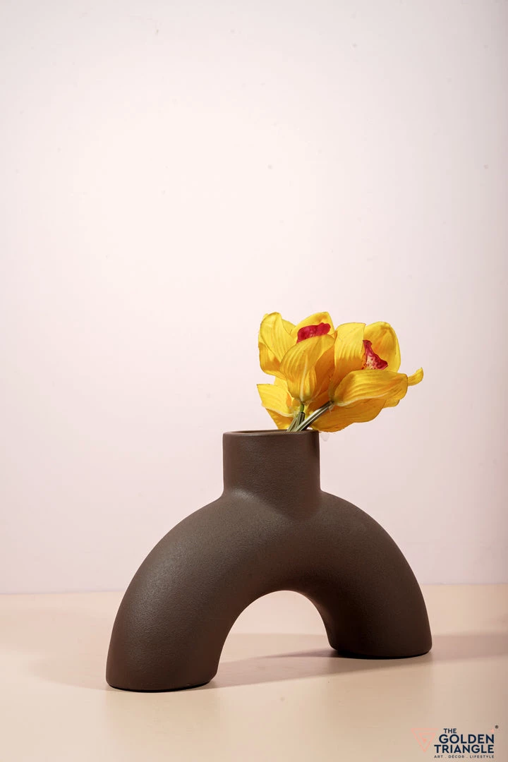 The Golden Triangle India Vases Brown Arch Vase - Inverted U 4 The Golden Triangle India Vases Brown Arch Vase - Inverted U