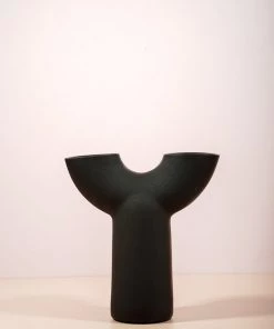 The Golden Triangle India Black Arch Vase - Y Vases