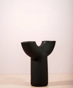 The Golden Triangle India Black Arch Vase - Y Vases