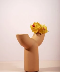 The Golden Triangle India Vases Tan Arch Vase - Y