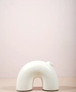 The Golden Triangle India Vases White Arch Vase - Short