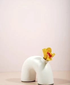 The Golden Triangle India Vases White Arch Vase - Short