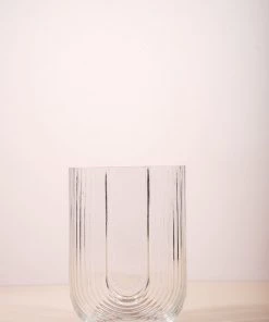 The Golden Triangle India Clear Glass Vase