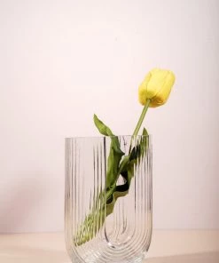 The Golden Triangle India Clear Glass Vase