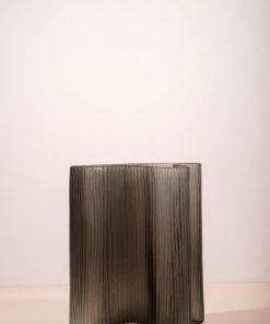 The-Golden-Triangle-India Vases Frosted Fluted Glass Vase