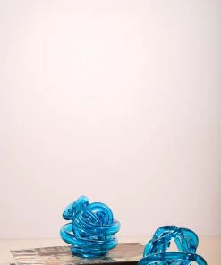 The-Golden-Triangle-India Artefacts Glass Knots - Blue