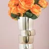 The Golden Triangle India Glitz Collection Cliff Metallic Silver Vase - Tall