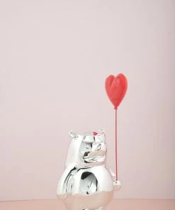 The Golden Triangle India Billy Bear Holding A Balloon - Silver