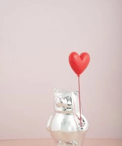 The Golden Triangle India Billy Bear Holding A Balloon - Silver