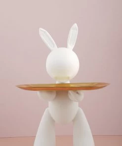 The Golden Triangle India Bunny Holding A Tray - White Artefacts 9 The Golden Triangle India Bunny Holding A Tray - White Artefacts