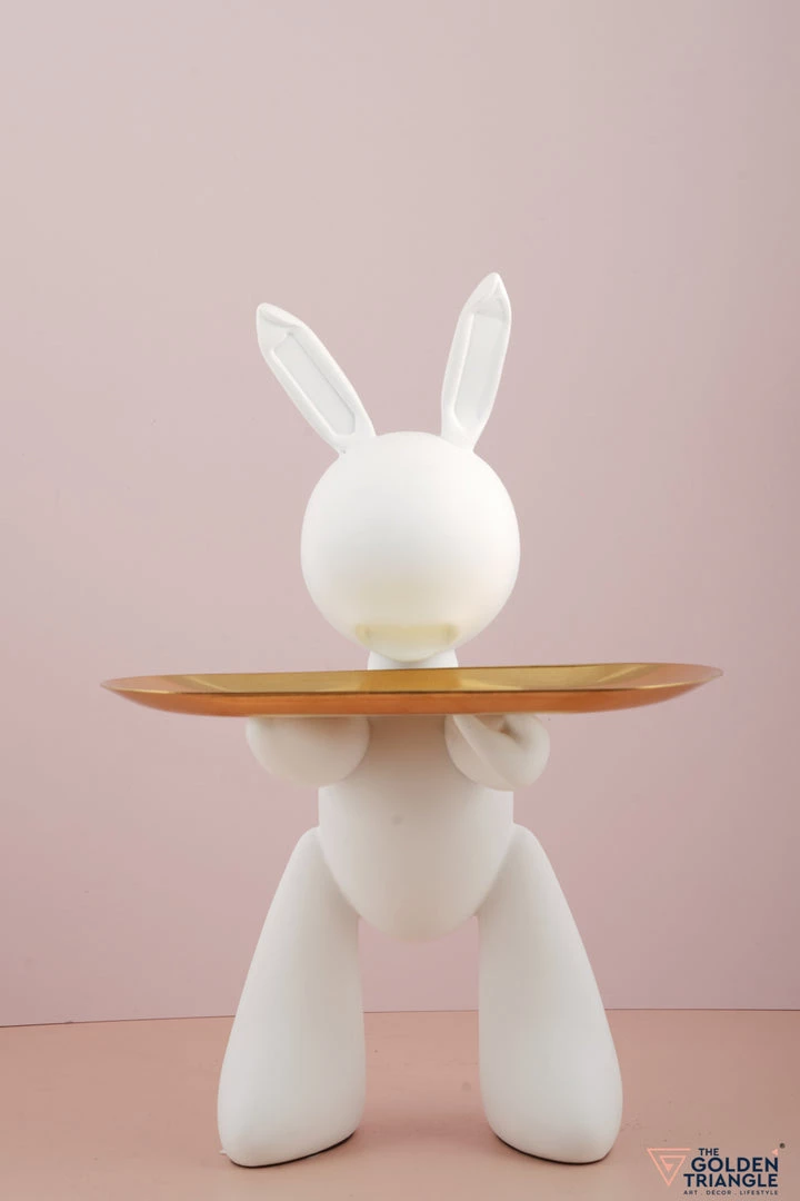 The Golden Triangle India Bunny Holding A Tray - White Artefacts 6 The Golden Triangle India Bunny Holding A Tray - White Artefacts