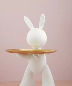 The Golden Triangle India Bunny Holding A Tray - White Artefacts 8 The Golden Triangle India Bunny Holding A Tray - White Artefacts
