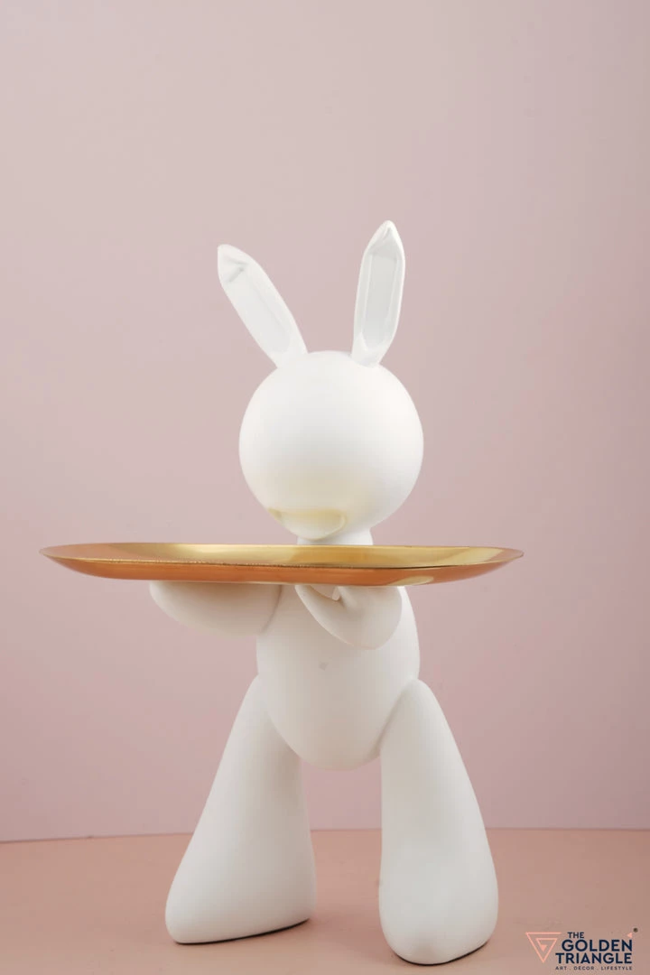 The Golden Triangle India Bunny Holding A Tray - White Artefacts 5 The Golden Triangle India Bunny Holding A Tray - White Artefacts