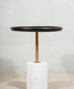 The-Golden-Triangle-India Cruz Side Table - White Furniture
