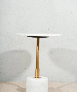 The-Golden-Triangle-India Vogue Side Table - White Furniture