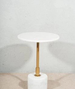 The-Golden-Triangle-India Vogue Side Table - White Furniture