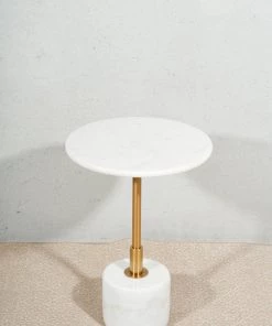 The-Golden-Triangle-India Vogue Side Table - White Furniture