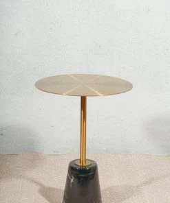 The-Golden-Triangle-India Troyes Side Table - Black Furniture