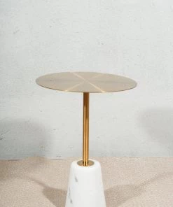 The-Golden-Triangle-India Furniture Troyes Side Table - White