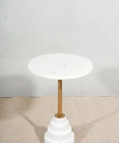 The-Golden-Triangle-India Furniture Rouen Side Table - White 7 The-Golden-Triangle-India Furniture Rouen Side Table - White