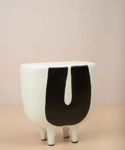 The Golden Triangle India Canoe Vase - White Vases