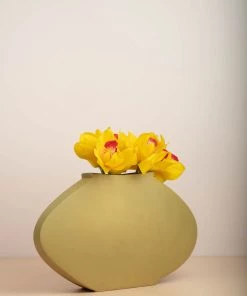 The Golden Triangle India Gustav Nordic Vase - Olive Vases 9 The Golden Triangle India Gustav Nordic Vase - Olive Vases
