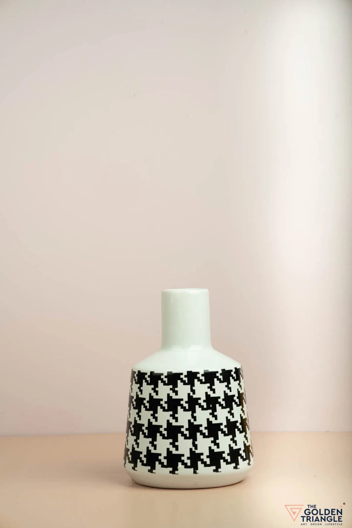 The Golden Triangle India Houndstooth Ceramic Vase Vases 6 The Golden Triangle India Houndstooth Ceramic Vase Vases