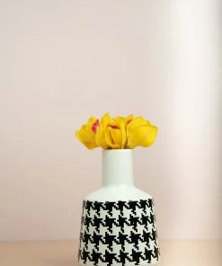 The Golden Triangle India Houndstooth Ceramic Vase Vases 9 The Golden Triangle India Houndstooth Ceramic Vase Vases