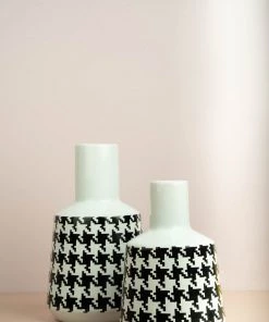 The Golden Triangle India Houndstooth Ceramic Vase Vases