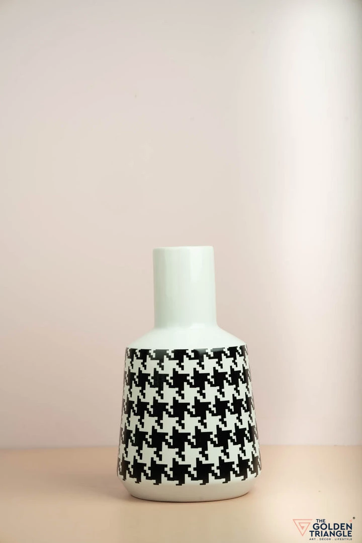 The Golden Triangle India Houndstooth Ceramic Vase Vases 7 The Golden Triangle India Houndstooth Ceramic Vase Vases